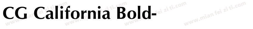CG California Bold字体转换